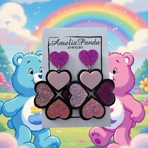 🩷🩵 Care A-lot Earrings 💜💚